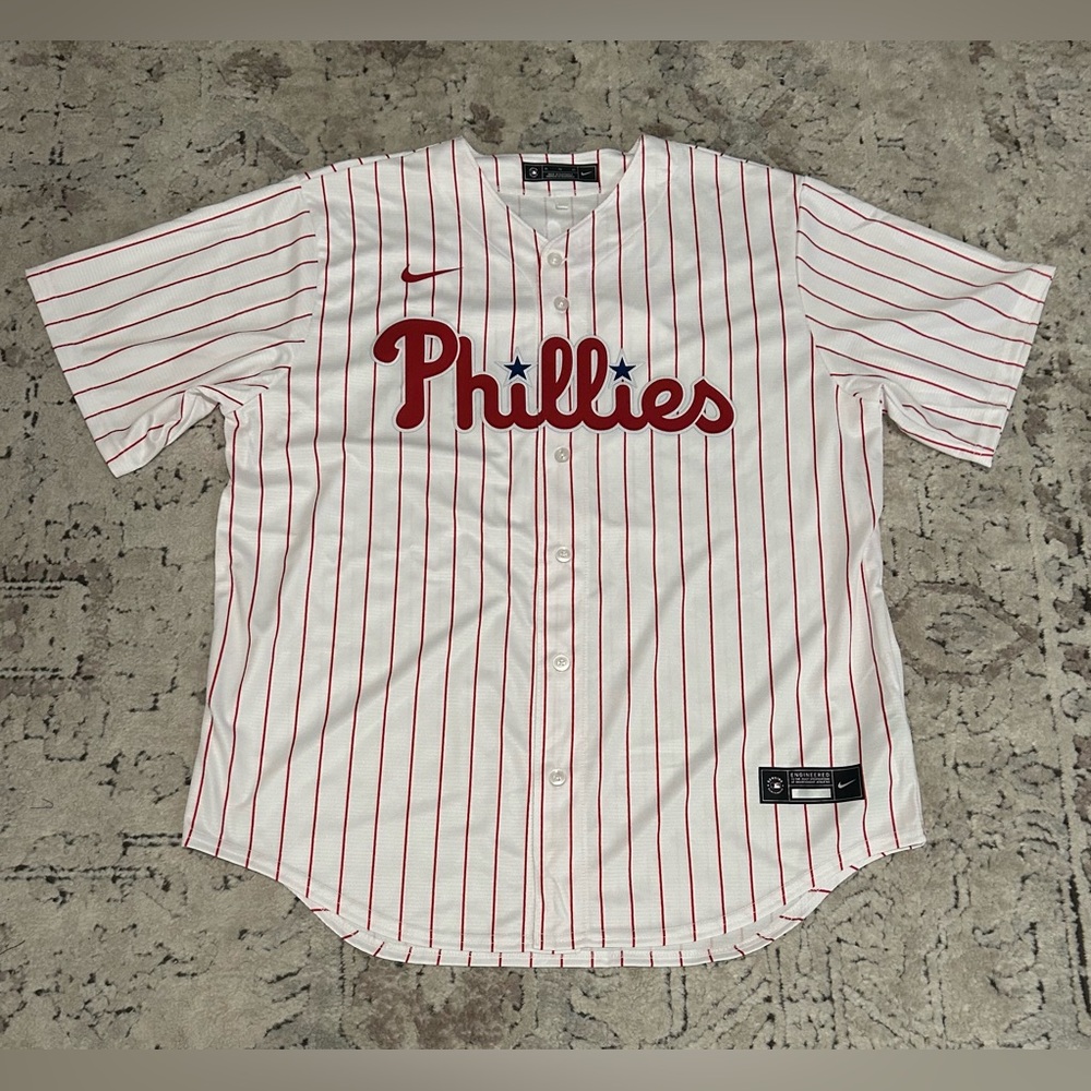 Nike Authentic Philadelphia Phillies Kyle Schwarber Baseball Jersey Men’s Sz: XL - Picture 1 of 7